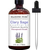 Clary Sage Essential Oil From Majestic Pure, Therapeutic Grade, Pure and Natural, 4 fl. oz.