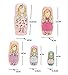 Cute Lovely Angel Princess with Pink Purple Green Dress Handmade Nesting Dolls Matryoshka Dolls Russian Dolls Set 5 Pieces Kids Girls Gifts Toy Home Decoration