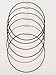 Cable Rings Stainless Steel Wire Vinyl Color Coated 12 inch long Luggage - 6 Different Colors