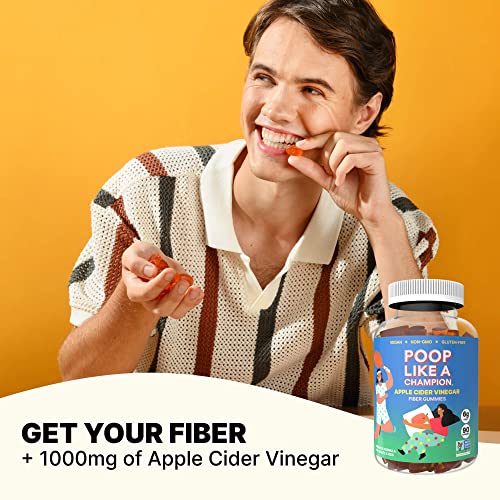 Poop Like a Champion Apple Cider Vinegar Fiber Gummies for Adults