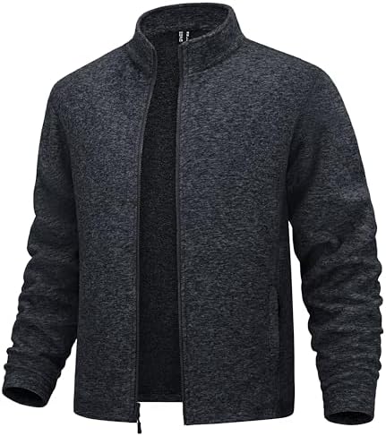 Sudadera para hombre, informal, delgada, con bolsillo, cuello alto, manga larga, con cremallera, abrigo para campamento, chaqueta de trabajo, chaqueta de ocio, chaqueta para exteriores, 01 azul