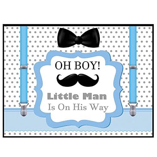 Little man Baby Shower Backdrop Sizes 24x18