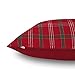 Phantoscope Decorative Christmas Throw Pillow Cover with Grid Background (Gift)