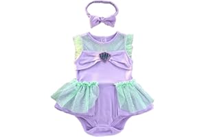 FMYFWY Baby Girls Snow White Sofia Belle Princess Costume Halloween Christmas Birthday Romper Tutu Dress w/Headband