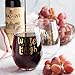 Amallino - Custom Red Wine Glass - Wine a Little, Laugh a Lot - Gold, 20- Ounce, Stemless Glasses, Fun and Personalized Gift Box, Set of 2