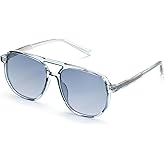 hnbliv Retro Aviator Sunglasses for Women & Men Lightweight Square Shade UV400 Protection Unisex Sun Glasses Frame