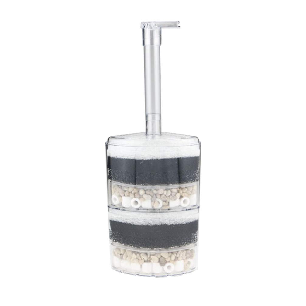 POPETPOP XY-2010 Aquarium Filter Corner Air Driven Ceramic for Fry Shrimp Nano Fish Tank