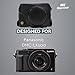 MegaGear Ever Ready Protective Leather Camera Case, Bag for Panasonic LUMIX LX100, DMC-LX100 Camera (Black) (Model: MG661)