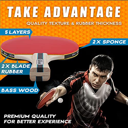 Upstreet's Ping Pong Paddles Professional Ping Pong Paddles or Table