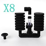 Aquaneat 8pcs Small Bio Sponge Filter Betta Fry Aquarium Fish Tank Double Sponge