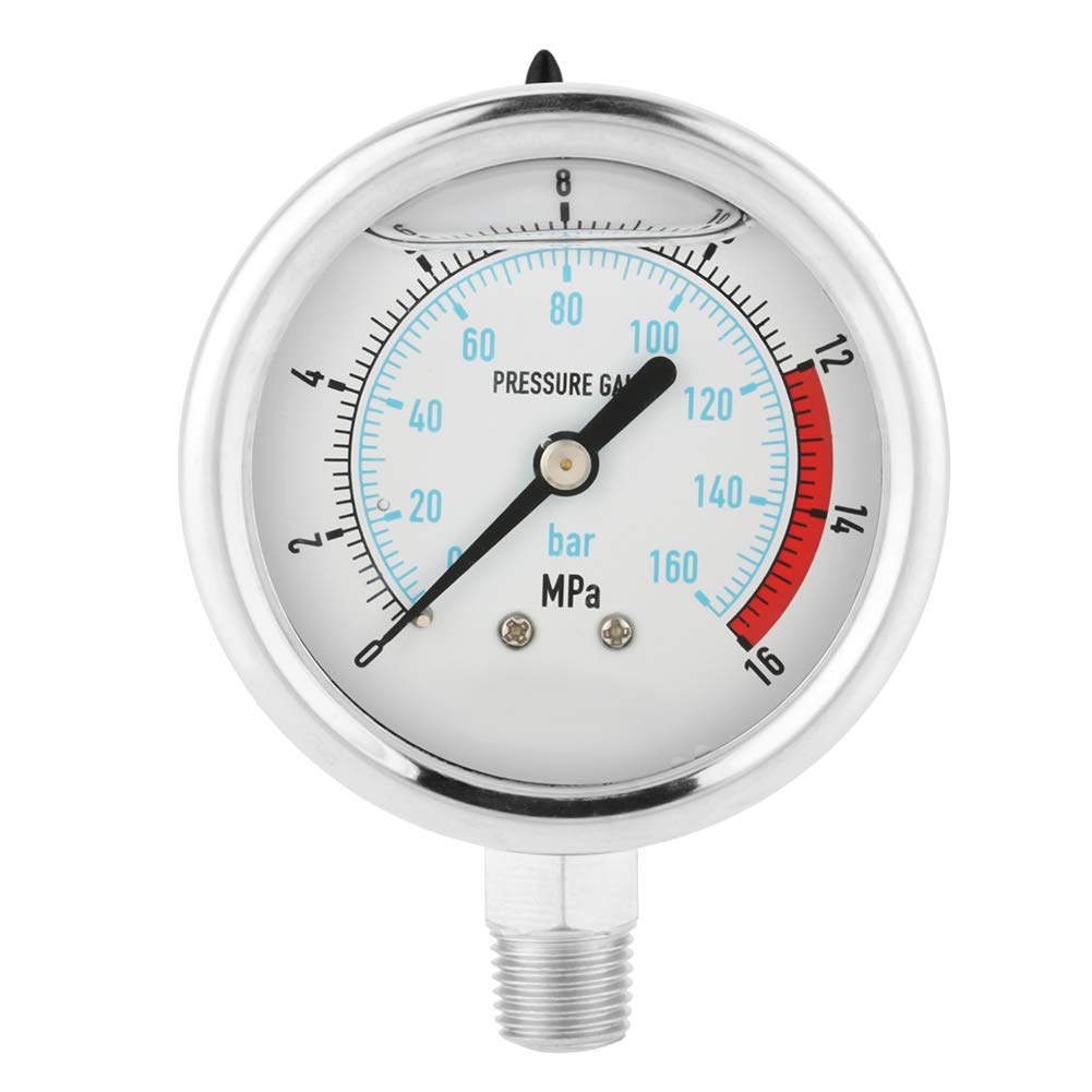 Pressure & Vacuum 0160Bar 016Mpa 1/4 NPT 60mm Dial Air Hydraulic