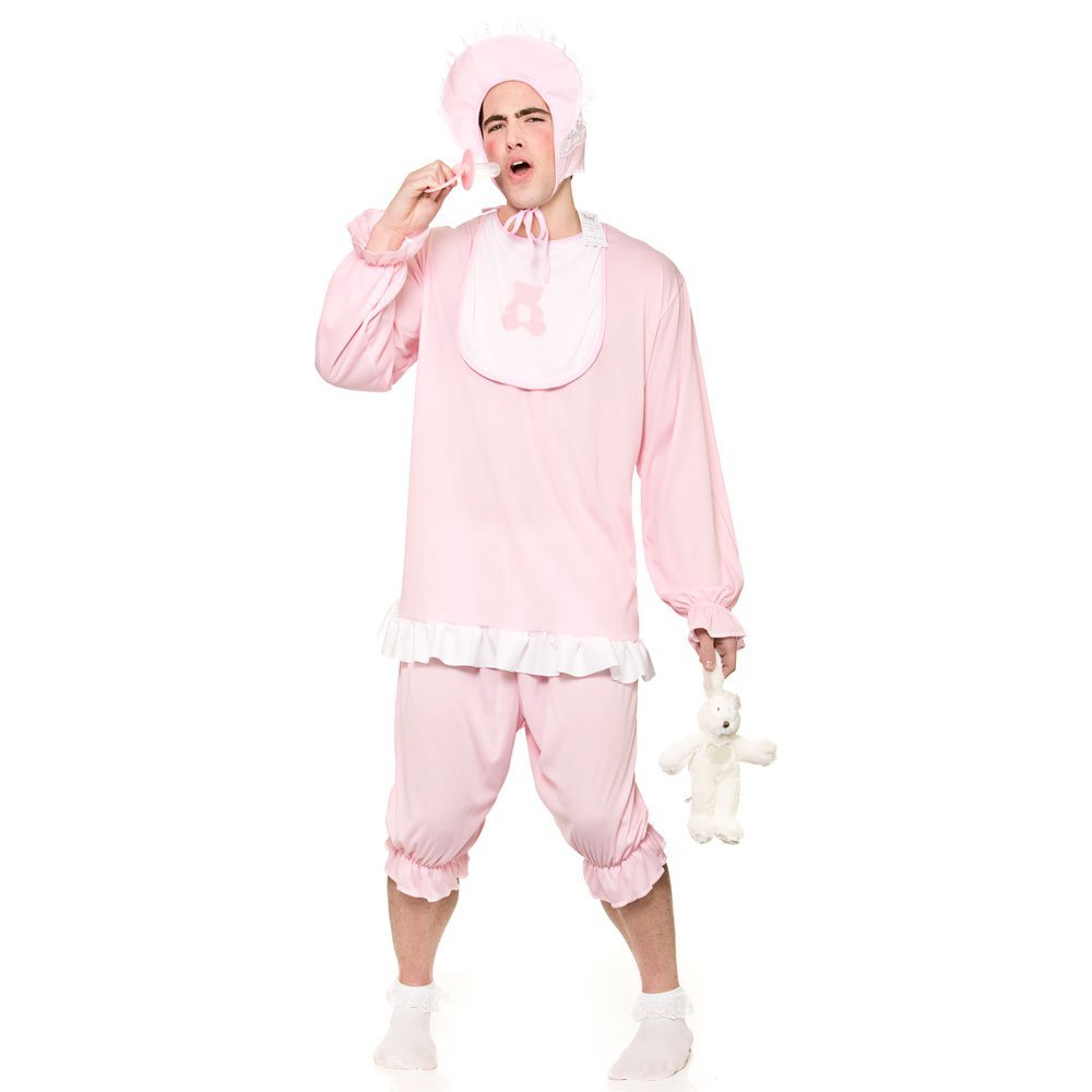 Wicked Costumes Adult Unisex Cute Baby Girl Fancy Dress (Men: One Size) Pink