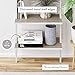Nathan James Theo 5-Shelf Modern Bookcase, Open Wall Mount Ladder Bookshelf with Industrial Metal Frame, Gray Oak Wood/White