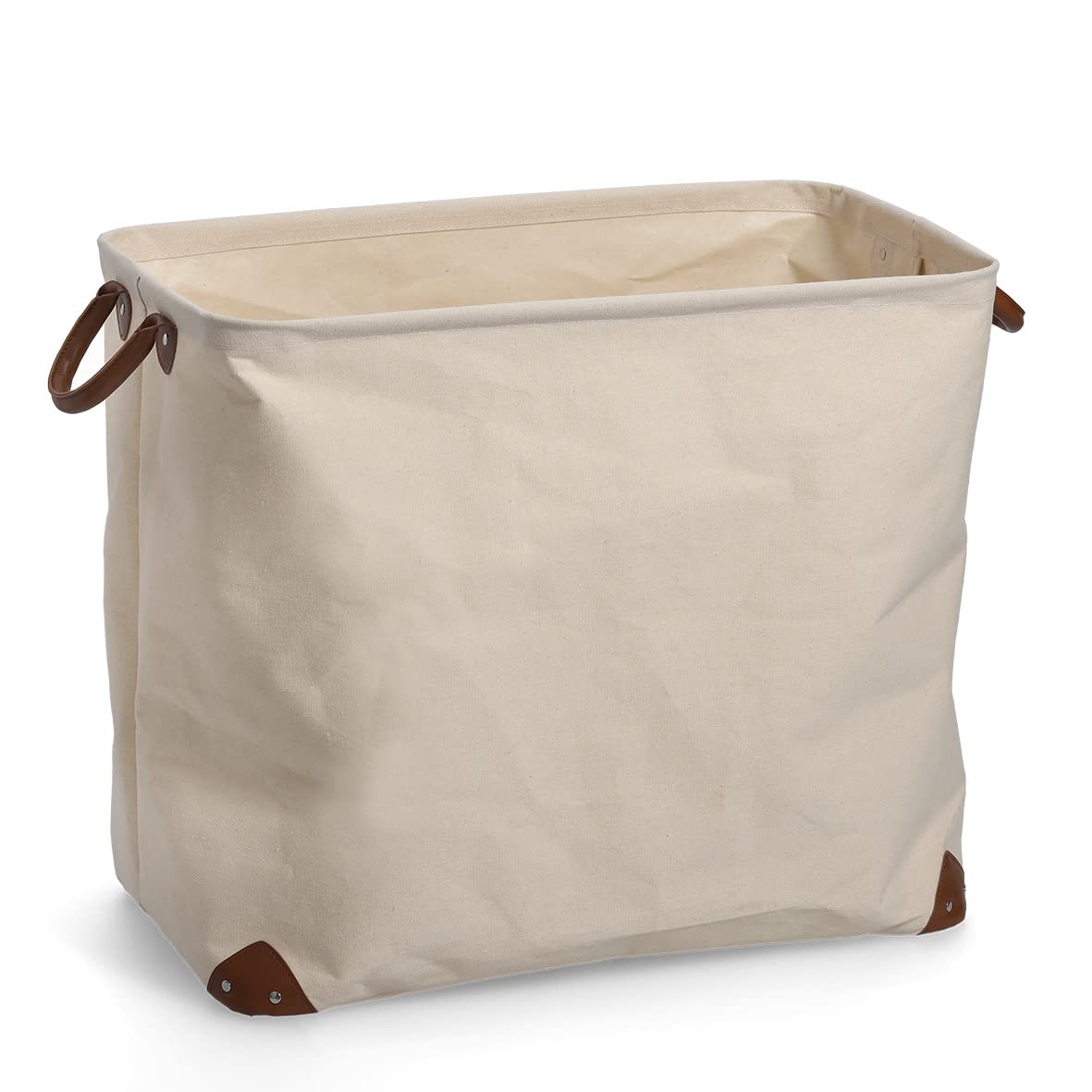 Zeller 14264 Laundry Hamper Canvas Approx. 55 x 33 x 48 cm Beige