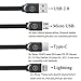 Lightning Cable, Hizek 3 in 1 Multiple Charging Cable 3.3ft 8 Pin Lightning+ Micro USB+ Type C USB for iPhone 7/6/5, Galaxy S3/S4/S5/S6/S7 Edge/S8,Nexus 6P/5X, etc.