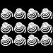 Polytree 12 Pcs Spiral Hairpins Wedding Bridal Pearl Crystal Flower Coil Hair Accessories (Diamond Shape)