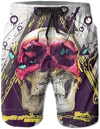 Butterfly Skull Bright Mans Sweatpants 8.82oz 2017 Summer