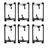 Single Gang Low Votage Wall Plate Mounting Bracket Device,Fly Tiger,for HDMI,Telphone and Network Wires,Coaxial,Speaker Cables,Black(6 Pack)