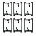 Single Gang Low Votage Wall Plate Mounting Bracket Device,Fly Tiger,for HDMI,Telphone and Network Wires,Coaxial,Speaker Cables,Black(6 Pack) primary