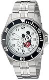 Disney Mickey Mouse Men's W002394 Mickey Mouse Silver-Tone Watch