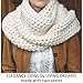 Living Dreams Yarn ELEGANCE Super Bulky MERINO SILK for Needle Knitting and Crochet. Luxuriously Soft Pencil Roving Yarn for Cozy Chunky Knits. Ivory