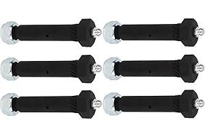 Trailer Shackle Wet Bolts, Leaf Spring Wet Bolts 9/16 x 3, 6PCS 9/16" x 3" Trailer Axle Spring Shackle Bolt with Locknut Stee