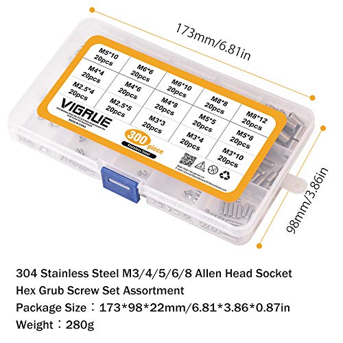 5 VIGRUE+300Pcs+Assortment+Internal+Stainless