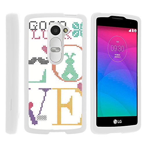 MINITURTLE Case Compatible w/ Power L22C Phone Case, Slim Hard Shell Snap On Case w/ Custom Images for LG Leon C40, Tribute 2, Power L22C, Destiny Sunset Pixel Quilt Love