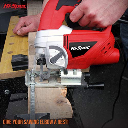 Hi-Spec 600W Stichsäge mit Blattschnellwechselmechanismus, per Daumenrad verstellbare Geschwindigkeit, einrastbar für… – Bild 6
