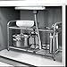 HOMFA Under Sink Expandable Cabinet Organizer Storage Rack Kitchen and Bath Multipurpose Tidy Stacking Shelf 2 Tier