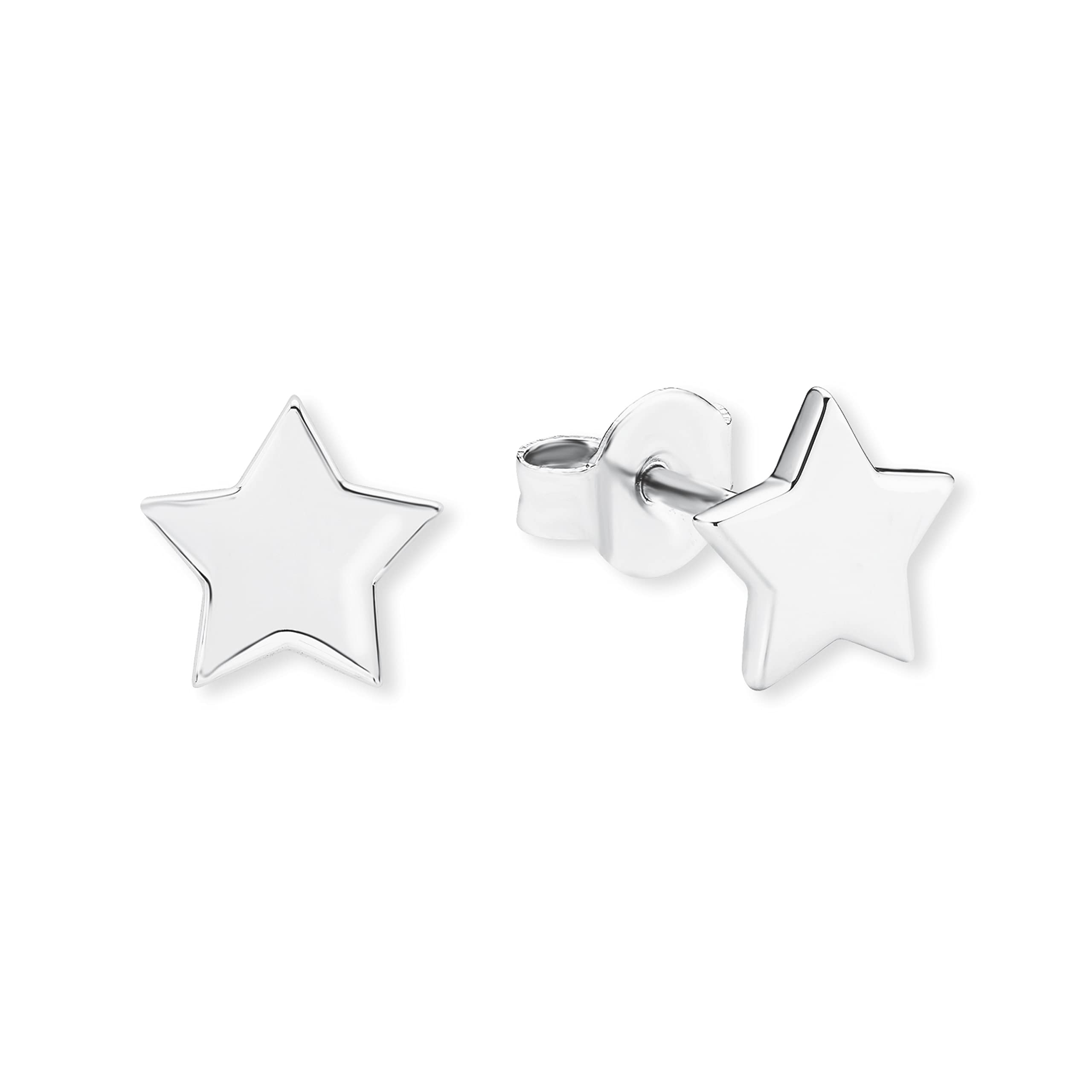 s.Oliver Stud earrings Women Ear jewelry, 0,5 cm, Silver, Star, Comes in jewelry gift box, 2020060 — image 1