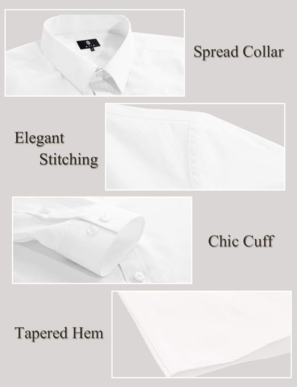 diig Dress Shirt for Men - Slim Regular Fit Work Shirt, White Red Blue XS M 2 XL at  Men’s Clothing store