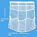Smooth Trip Hanging Mesh Shower Organizer with Dispenser Pockets, 2 Movable Hanger Hooks and Plastic No-Rust Grommets