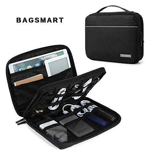 BAGSMART 2-layer Travel Electronic Cable Organizer Cases for 10.5