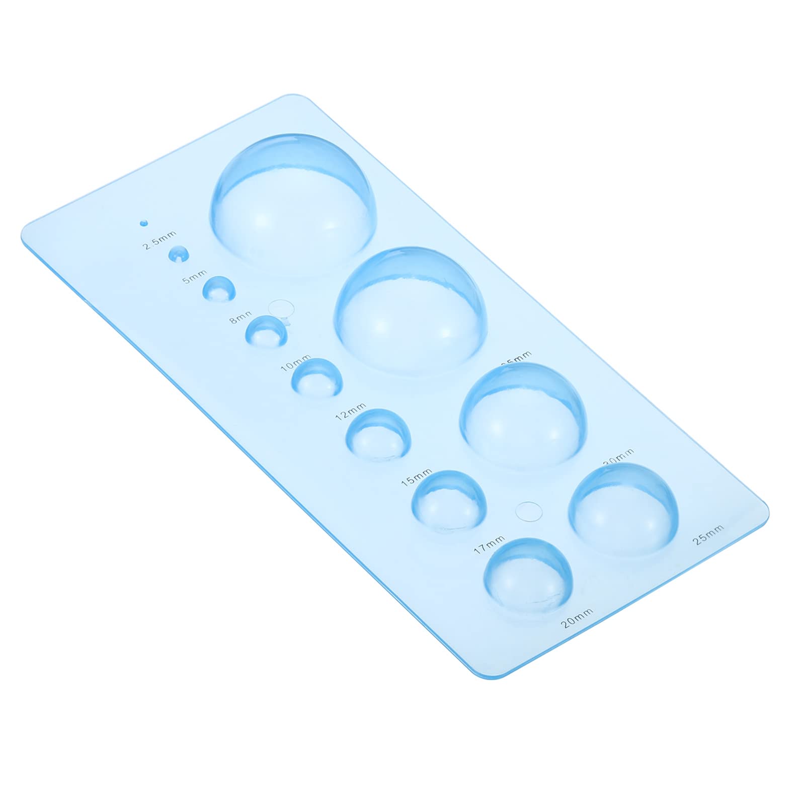 PATIKIL Quilling Mold 7x3 Inch, Half Ball Domes 2-Row Mold Crimper Tool for 3D Flower Pot Crafts, Blue