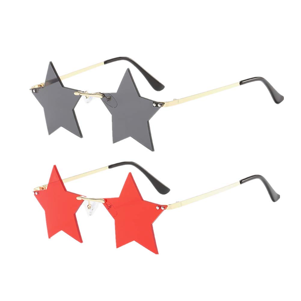 Star Rimless Sunglasses for Women/Men Unique