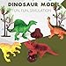 Wowok Dinosaur Toys with Activity Play Mat & Trees, Educational Realistic Plastic Dinosaur Figures Playset Including T-Rex, Allosaurus, etc, to Create a Dino World Gift for Boys and Girls