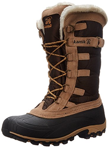 Kamik Women's Snowvalley Insulated Winter Boot, Dark Brown, 8 M US