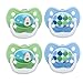 Dr. Brown's PreVent Classic Pacifier, Stage 1 (0-6m), Unique Blue/Green, 4-Pack