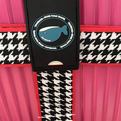 Luggage Straps Suitcase Belts Travel Accessories Bag Straps, Multicolored, One Size (Black and white)
