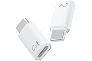 2pcs USB C Male to 8-Pin Female Earbuds Audio Adapter, Type C Male to 8-Pin Female Headphone Converter Dongle Compatible with