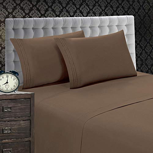 Eleganten Komfort 1500 Fadenzahl Luxus ägyptische Qualität Falten und farbbeständig Tabelle 3-teilig, Taupe, Twin/Twin XL