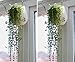 Moyishi Mini Decorative Ceramic Hanging Planter Flower Pot Water Planter Plant Vase (White1)