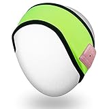Rotibox Lightweight Sweatproof Bluetooth Headband Headphone Headset Audio Music Speakerphone w/ Stereo Speaker Microphone Hands-free for Sports Gym Exercise Skiing Running,Christmas Gift - Neon Green