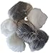 Real Rabbit Fur Pom Pom Ball Cat Toys 6-pack