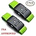 Hibate TSA Approved Lock Travel Luggage Straps Suitcase Belt - Green, Pack of 2