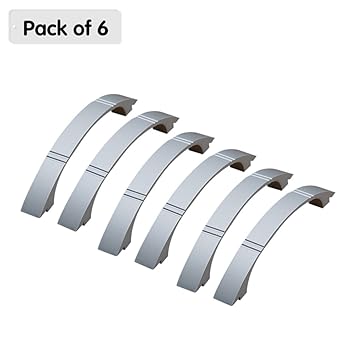 Zhi Jin 6pcs Aluminum Arched Drawer Cabinet Handle Pulls Hardware