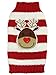 Cute Reindeer Pet Dog Christmas Knitted Sweater Puppy Cat Winter Sweatshirt Clothes Warm Knitwear Hoodies Red & White