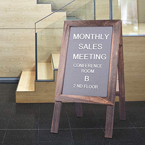 Large Wooden AFrame Sidewalk Sign Board 36"x20" Double Sided Felt