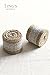 Ling's moment Burlap Ribbon Roll with White Lace Trims for Jars or Present Decor, 2